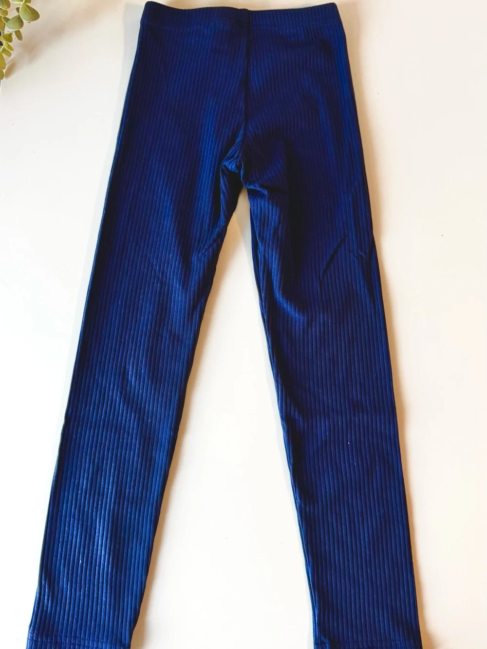 Old Navy Girls Navy Blue Ribbed Leggings Size 8 Medium